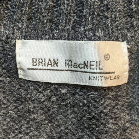 Vtg Brian MacNeil Shetland Wool Argyle Sweater Preppy Academia Grandpa Vest L - Picture 7 of 9